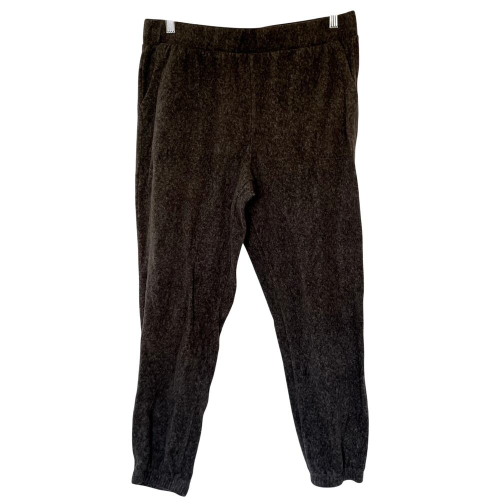 Cuddl Duds gray fleece sweatpants pull on elastic waist pockets women's size L